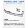 JDMON Exterior Chrome Door Handle Replacement for Infiniti Nissan FX35 FX45 2003-2008 Murano 2003-2007 Rogue 2010-2013 Rogue Select 2014-2015
