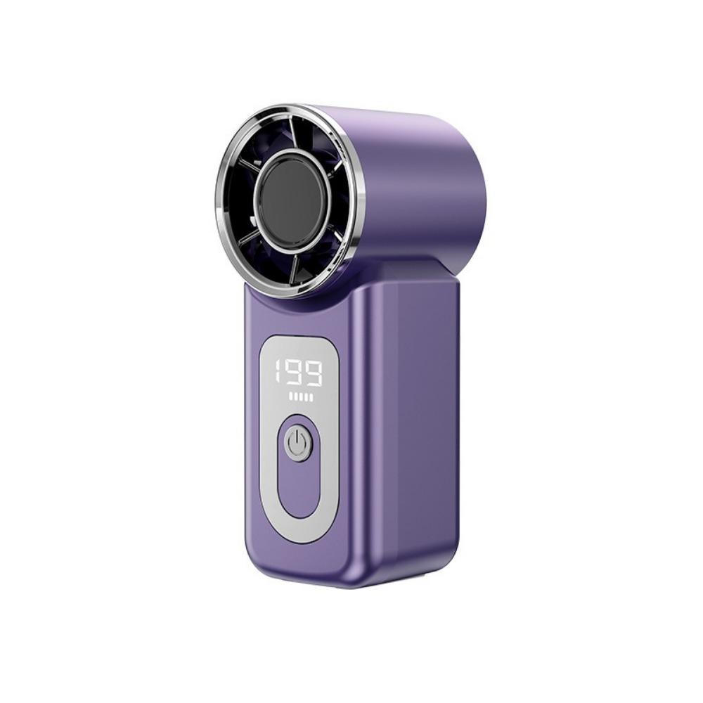 LED Display Mini Fan High Speed Small Electric Fan Multi-functional Handheld Turbo Fan  Travel