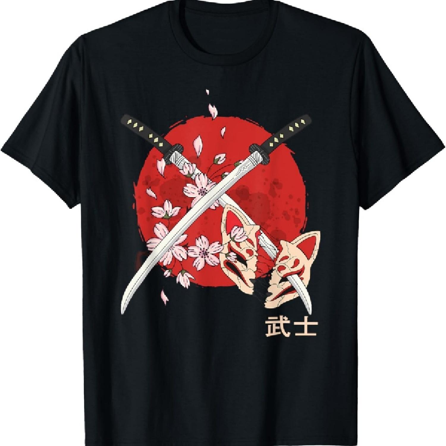 

Ancient Japanese Cherry Blossom Samurai Katana Sword T-Shirt XXXXXL