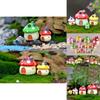 Diy Resin Mushroom House Castle Garden Craft Decor Miniature Micro Art Landscape