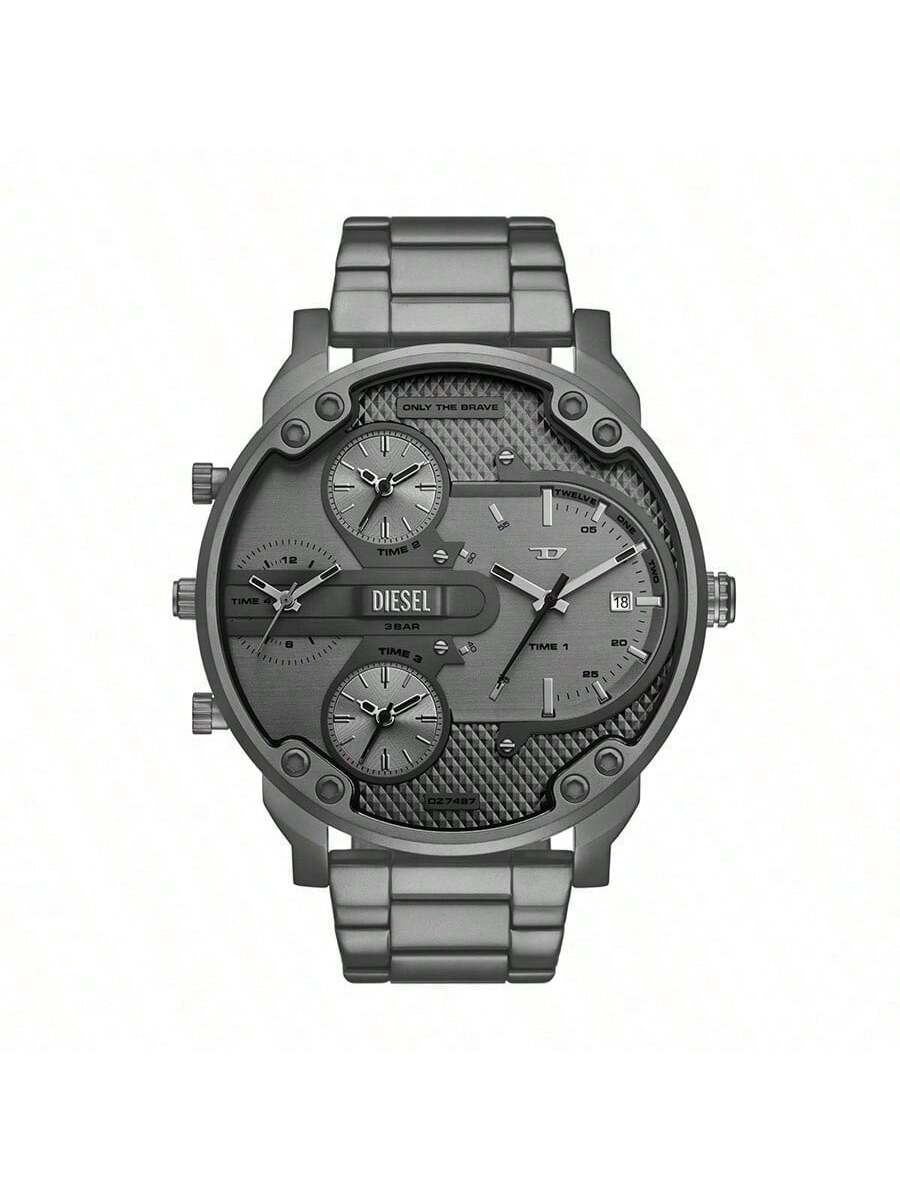 Diesel Silver Blue Dial Stainless Steel Strap Men s Quartz Movement DZ7487 серый