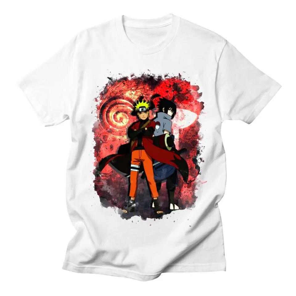 Naruto camisetas masculinas de alta qualidade confortável respirável gráfico anime casual harajuku fashi