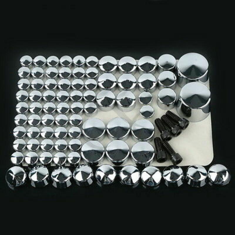 Motorfiets 87 stuks Chroom Zwart ABS Bout Dopjes Deksel Set Voor Harley Softail Twin Cam 1984-2006 2007-2013