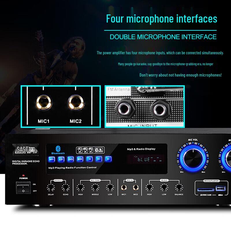 SAST D20 Home KTV HIFI AV Power Amplifier