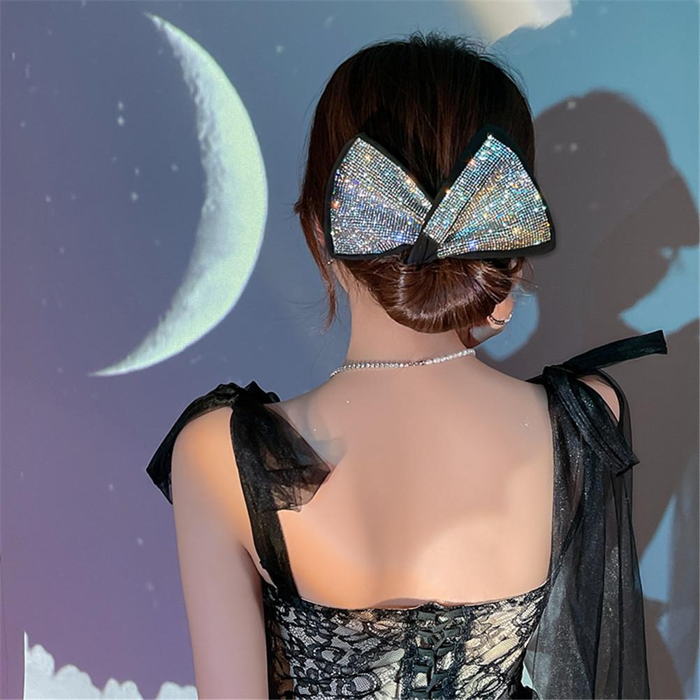 Fashion Ladies Headband Sequined Bow Tie Meatball Headdress