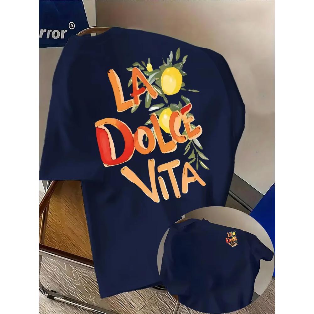 Summer Lemon Art Graphics Premium Soft Cotton Mens T Shirt Perfect  Casual Vacation Style Y2K Shirt