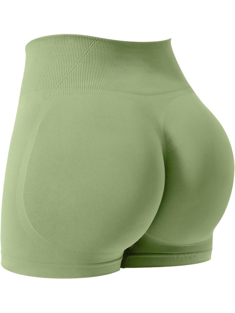 European-American Seamless High-Waist Tummy Control Yoga Shorts - Butt Lift, Sexy, Three-Quarter Length for Running & Fitness Women