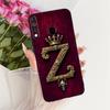 For Tecno Camon 12 CC7S Cover For Techno Camon 12 Case Silicone Luxury Crown A-Z Letters 2D Flat Pattern Soft Phone Casing