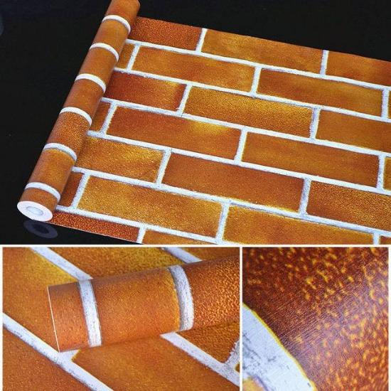 Brick Wallpaper Peel And Stick For Bedroom Faux Brick Kitchen Cabinets Home Decor Wall Stickers Papel De Parede Stickers Muraux