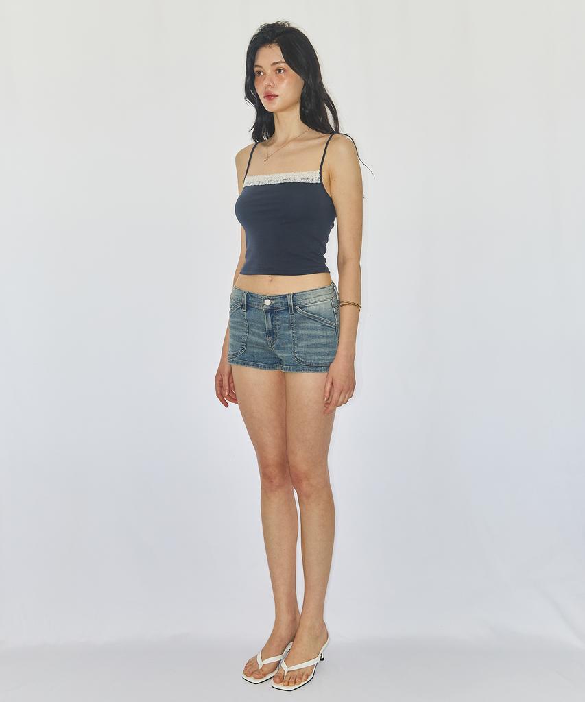 Yuhili Micro Denim Shorts / Light Blue