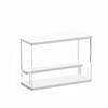 Dust-Resistant Collectible Display Case with White Top and Base spaceSaving