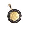Speranza 24K Pure Gold Coin Pendant Top Crown Black Glass Clock with 18K Engraving 1/25oz