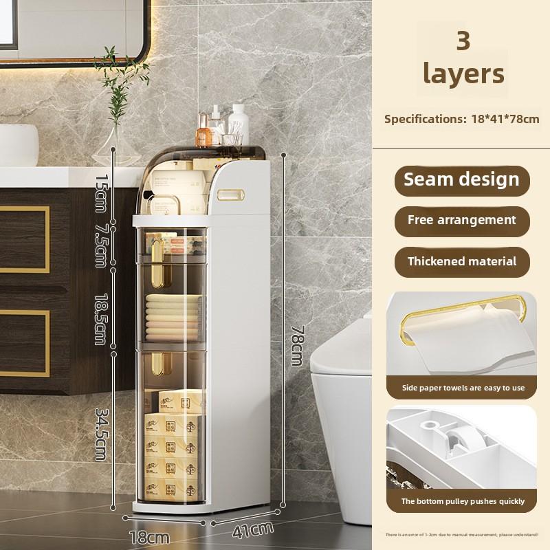 

Шкаф для хранения туалета 2/3/4 уровня, ящик для ванной комнаты, табурет, щелевая полка, ультраузкий кухонный органайзер, полки 3 layers белый