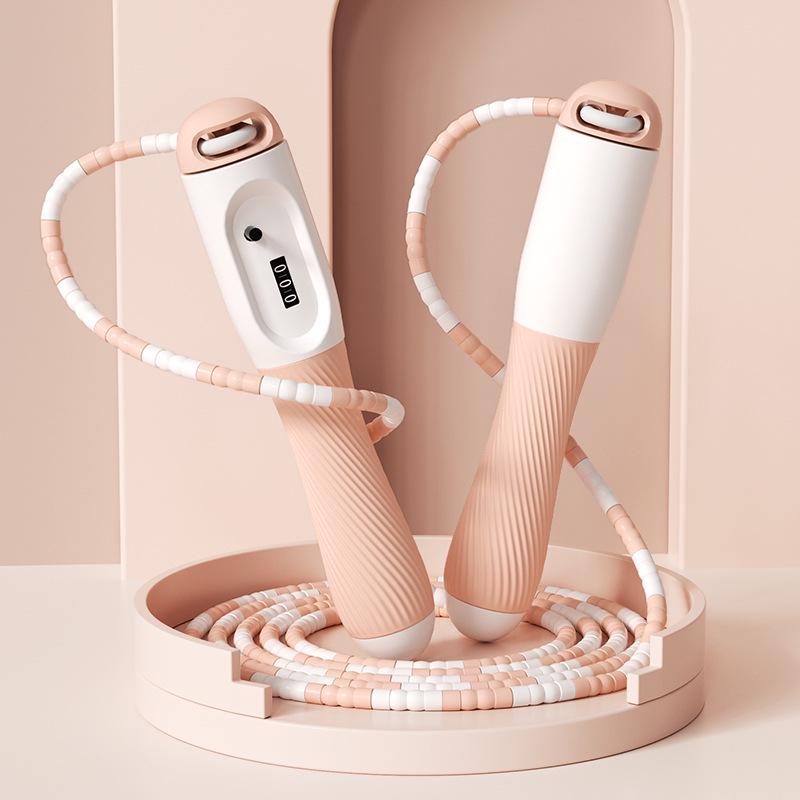 Adjustable Bamboo Skipping Rope for Kids with Soft Beads – Ideal for Beginners and Primary Students