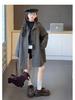 Mädchen Midilanger Trenchcoat: 2025 Frühling/Herbst Koreanischer Stil für Kinder - Lockerer, lässiger Schnitt