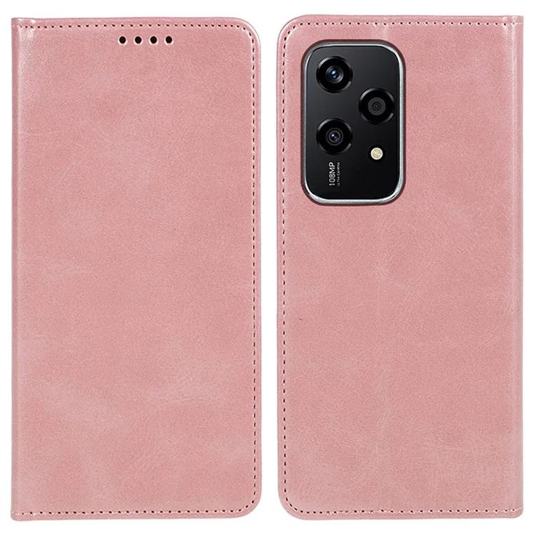 

For Honor 200 Lite Phone Case Calf Texture Leather Wallet Cover Magnetic Closing