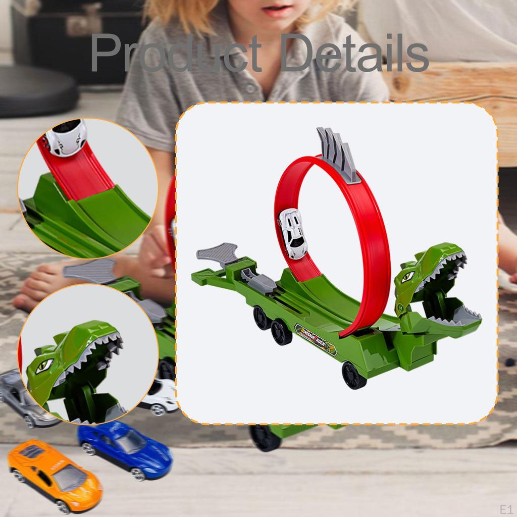 Flex Tracks Boys Race Track Assembly Easy to Assemble Multifunctional Interactive Toy for Ages