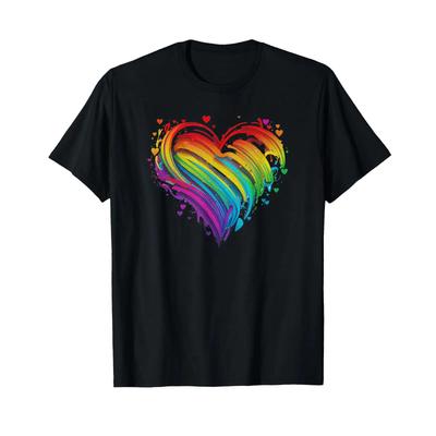 Csd Lgbt Rainbow Lgbtq Heart Pride Love Just T Shirt Vintage Top For Everyday Wear Homme Streetwear Versatile Slightly