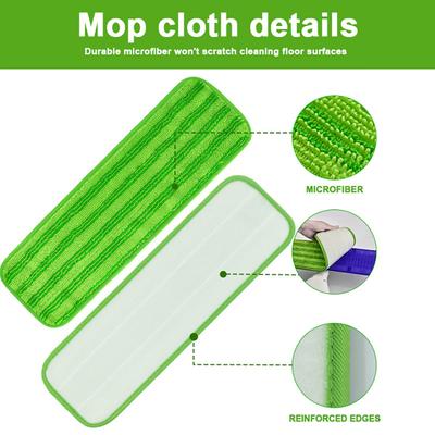 Upgraded Reusable Mop Pads for Swiffer Power Mop Microfiber Mop Pads Replacement for Floor Cleaning Stick-on Mop Refill Cushion for Wooden