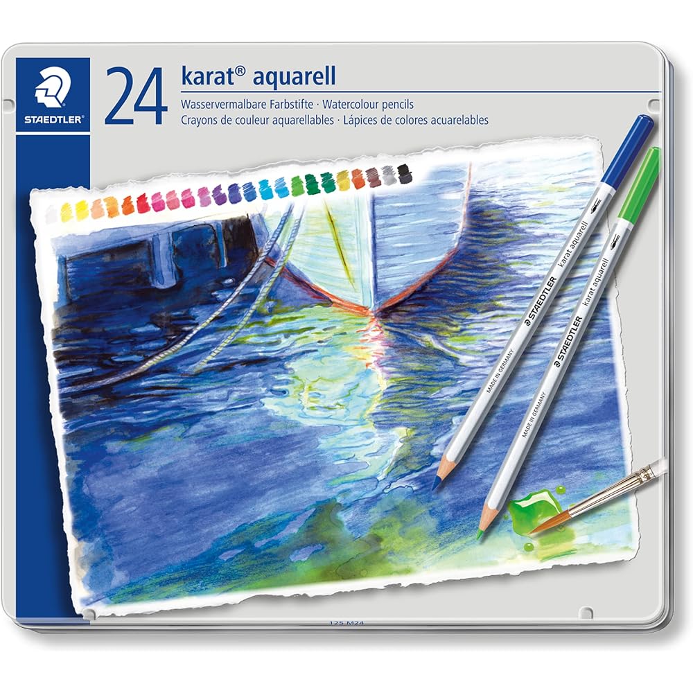 STAEDTLER (STAEDTLER) Colored Pencils 24 Color Watercolor Pencils Calato Querrell 125 M24