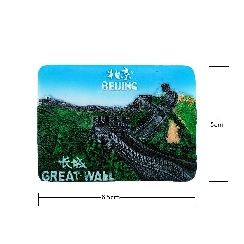 

Пекин Магниты на холодильник Туристический сувенир Здание Великой Китайской стены Магниты для холодильника Китайский пейзаж Подарки из смолы