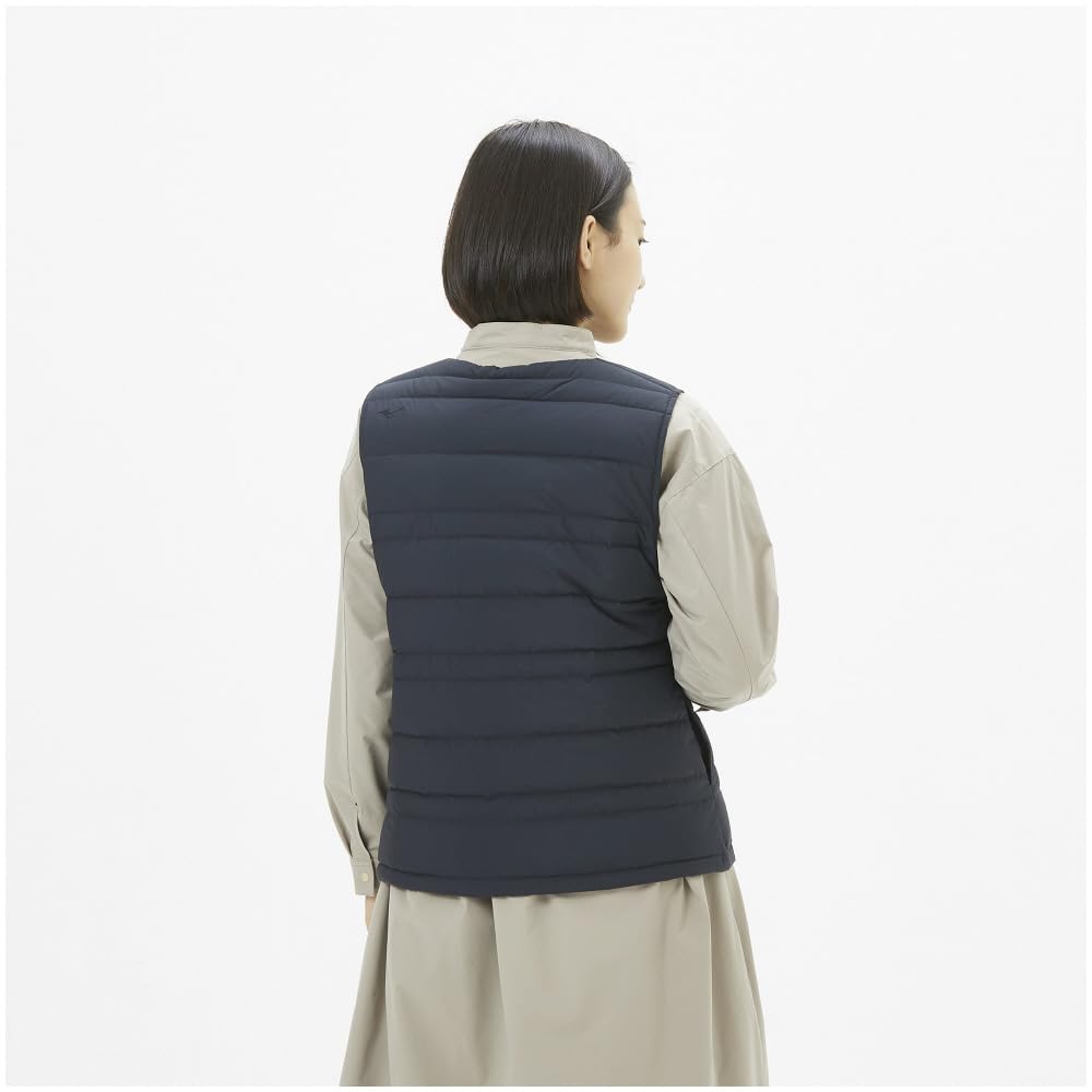 Mizuno Compact Breath Thermo Down Cold Weather Black Women's Vest, Heat-Generating Material, Protection, Winter,