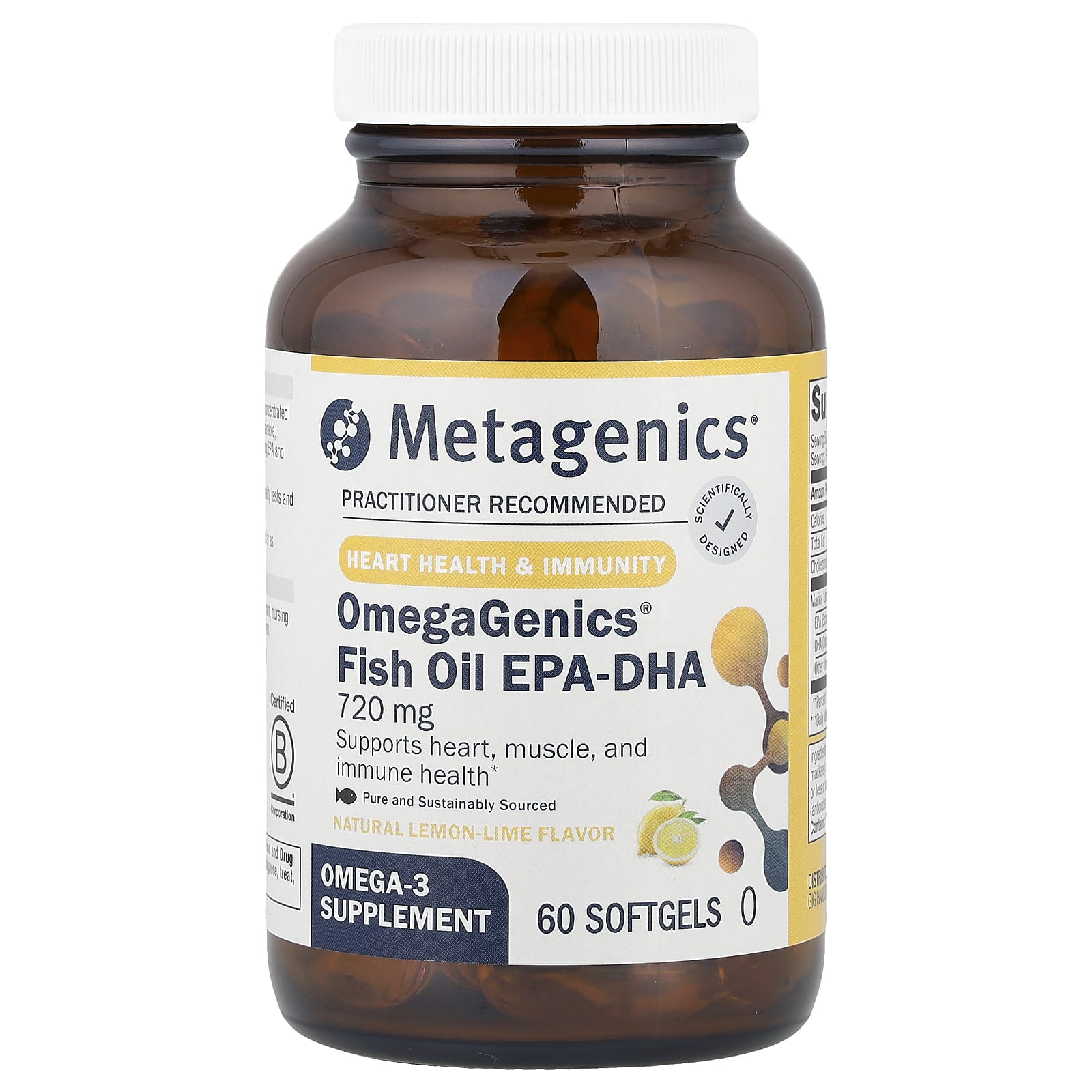

Omegagenics Epa-Dha 720, Natural Lemon Lime Flavor, 60 Softgels