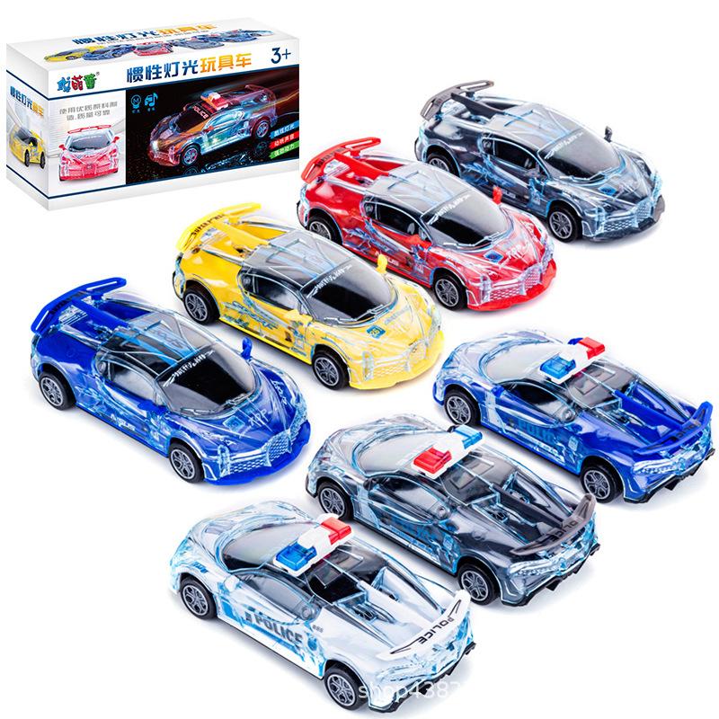 1 Piece Cool Car With Sound Electric Simulation Inertial Toy Children Toys Cars Model Sports Car Glowing Toy Car Kids Boy Gift