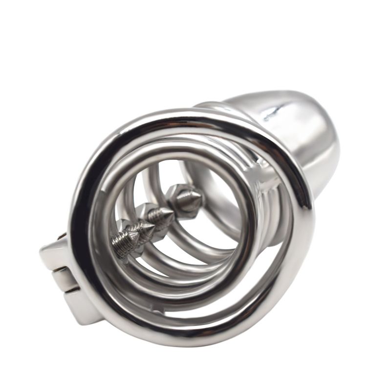 Stainless Steel Chastity Lock with Screws for Male CB, SM Erotic Urethral Lock, Metal Confinement Lock, JJ Cage, Tease Sex Toys