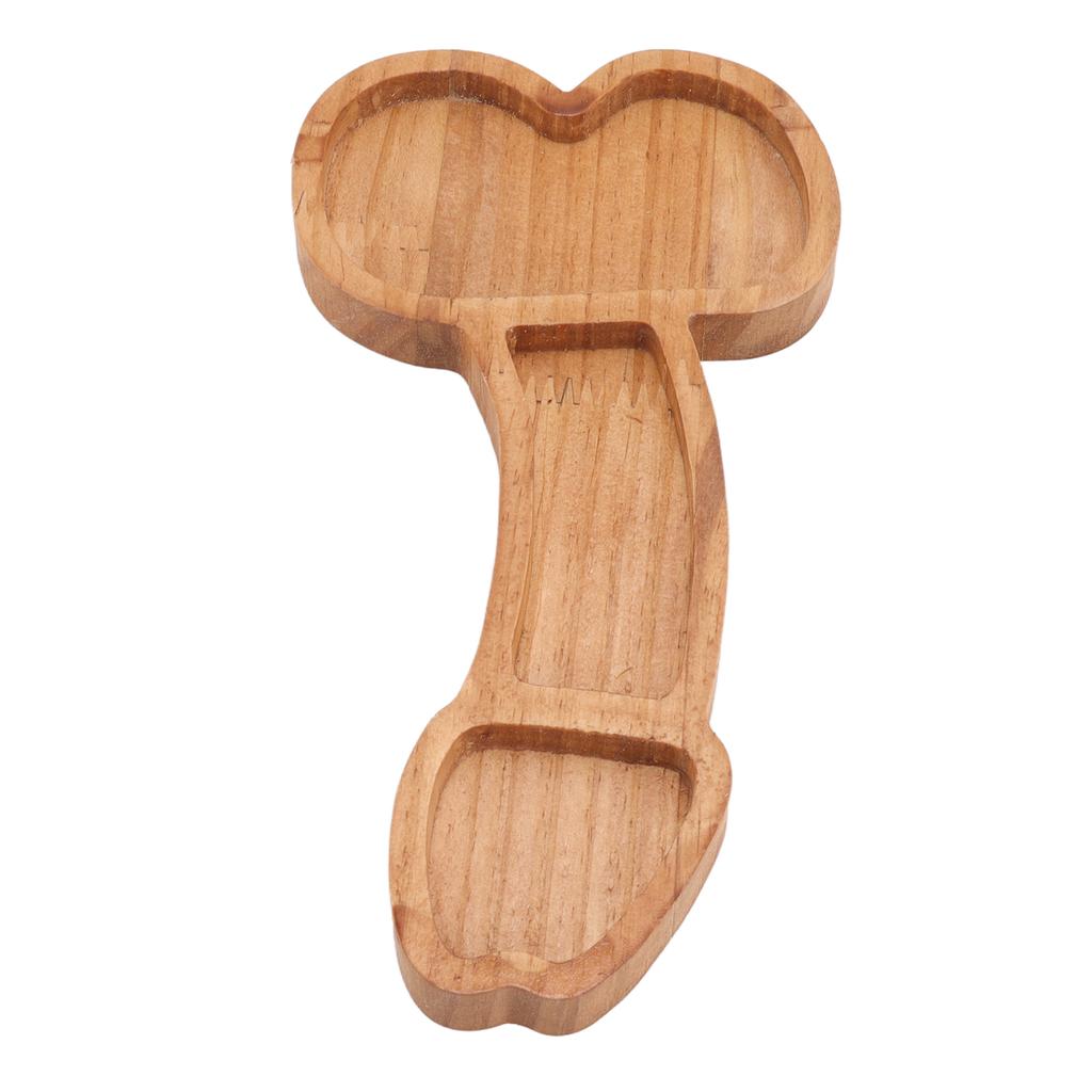 Tábua de aperitivos em formato de trombeta de madeira composta, prato de comida cozida para presente de inauguração de casa