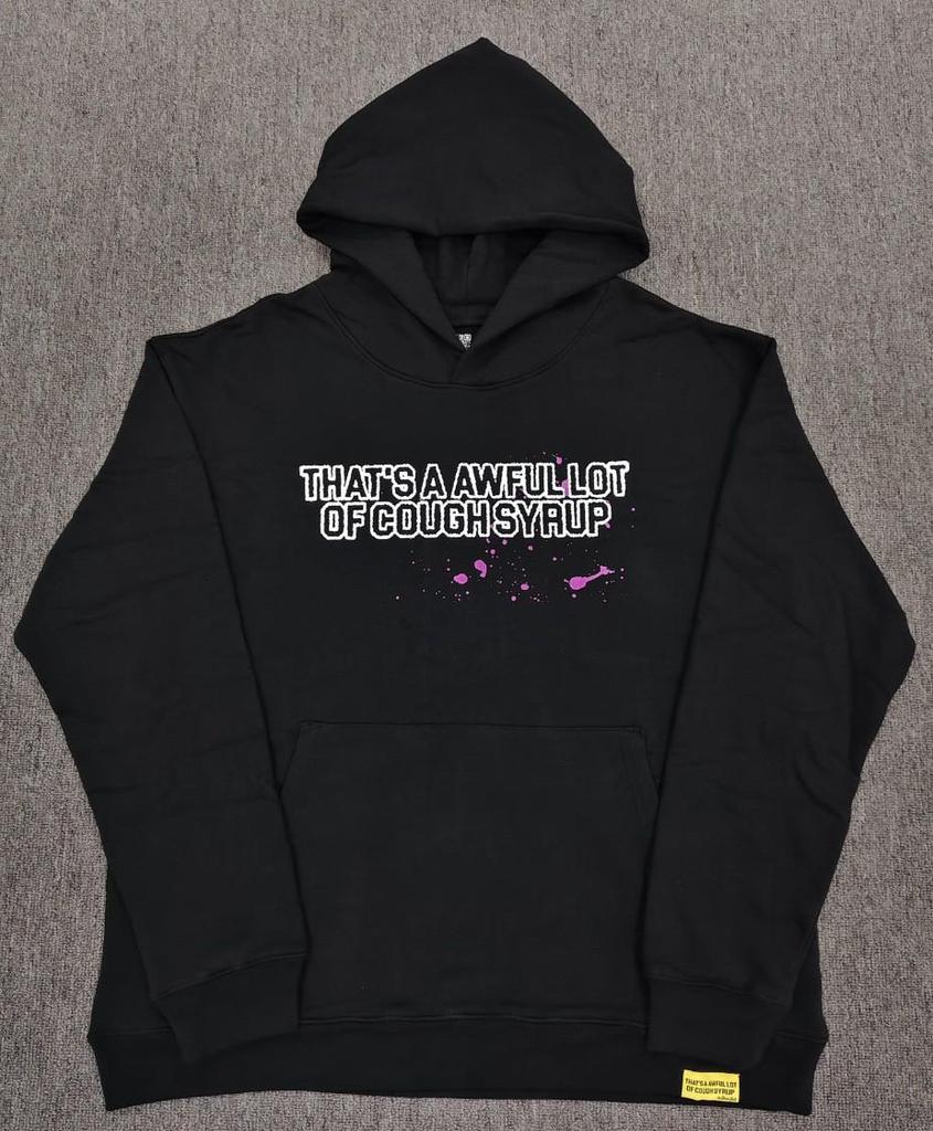 "That's an Awful Lot of Cough Syrup" Anime Print Hoodie for Men - Trendy Brand Original Label.