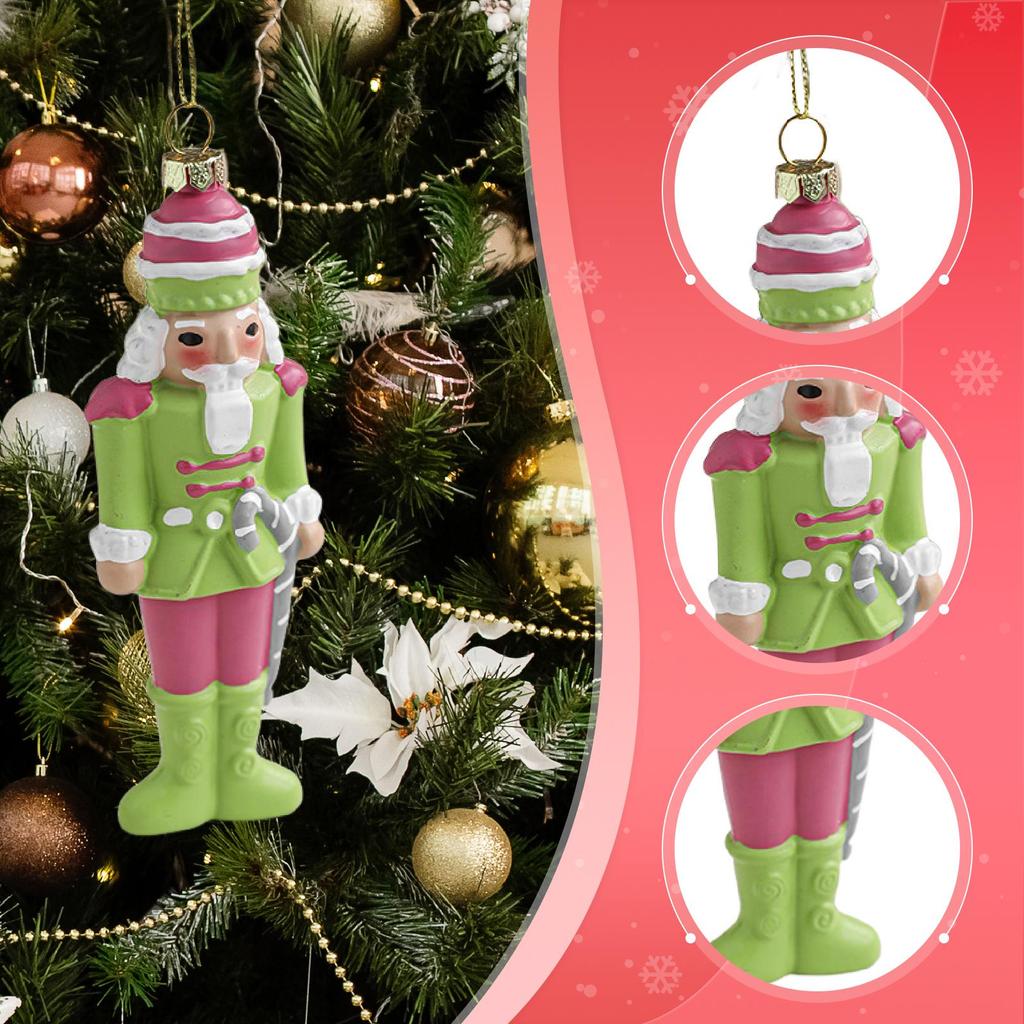 Nutcracker Hanging Ornament Xmas Tree Home Decor Figure Christmas Decoration Miniature Figurine for Crafts Fireplace Fall Mantle