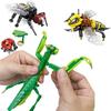 Creative Building Blocks Insect Model Bee Dragonfly Ant Mantis Children'S Assembled Toys Interesting Animal Ornaments Gifts Kids