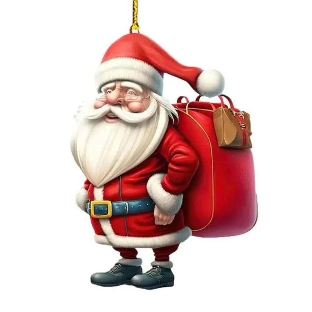 

Santa Claus Pattern Acrylic Pendant For Christmas Gift For Drivers F