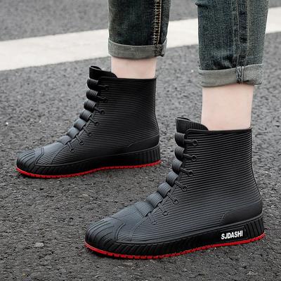 Fashion Rain Boots for Men Women New Fashion Casual Short Pipe Waterproof Shoe Plush Insulation Anti Slip Durable Comfortable Rain Boots