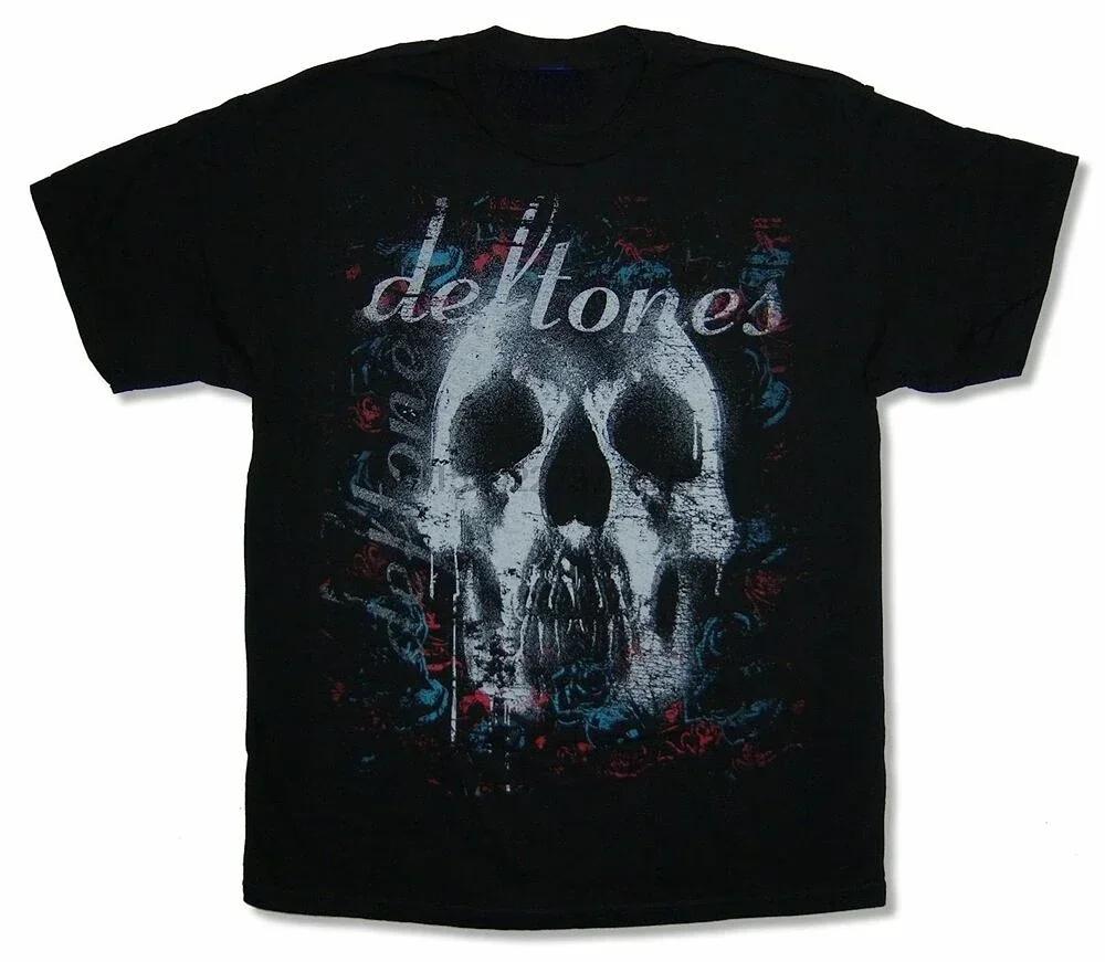 Horror Deftones Skull T Shirt Unisex Harajuku Gothic Black Tee Shirt Summer Boys Girls Streetwear Japanese Vintage Loose Tshirts