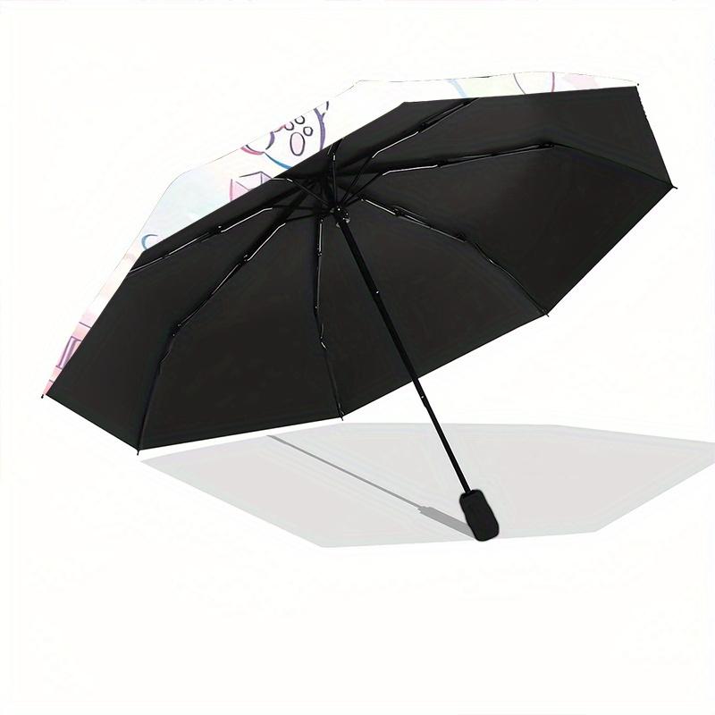 December My Melody Durable Cartoon Folding Umbrella, Portable 3-Fold Compact Umbrella for Men and Women, Suitable for Travel or Daily Use.Y032