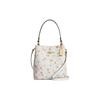Town Coated Canvas Smooth Leather Bucket Bag , Portable Crossbody Bag , Shoulder Bag Small Women's Ecru (Unisex) Shoulder Bags