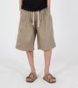 Beoteunseoul Double-Pleat Front Cargo Wide Bermuda Pants (Beige)