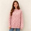 2026 Fall Winter Loose Lazy Thick Knit Sweater Women Casual Long Sleeve Pullover