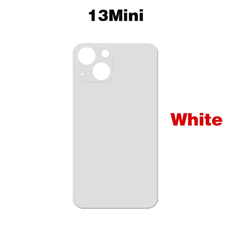For iPhone 13 Mini Pro Max Big Camera Hole Phone Back Glass Battery Cover Rear Glass Panel Housing Chassis Add 3M Adhesive