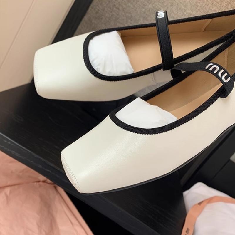 Damen Flache Schuhe Herbst Neue Marke Damen Ballerinas Mode Eckige Zehenpartie Flache Mary Jane Schuhe Weiche Lässige Ballerinas