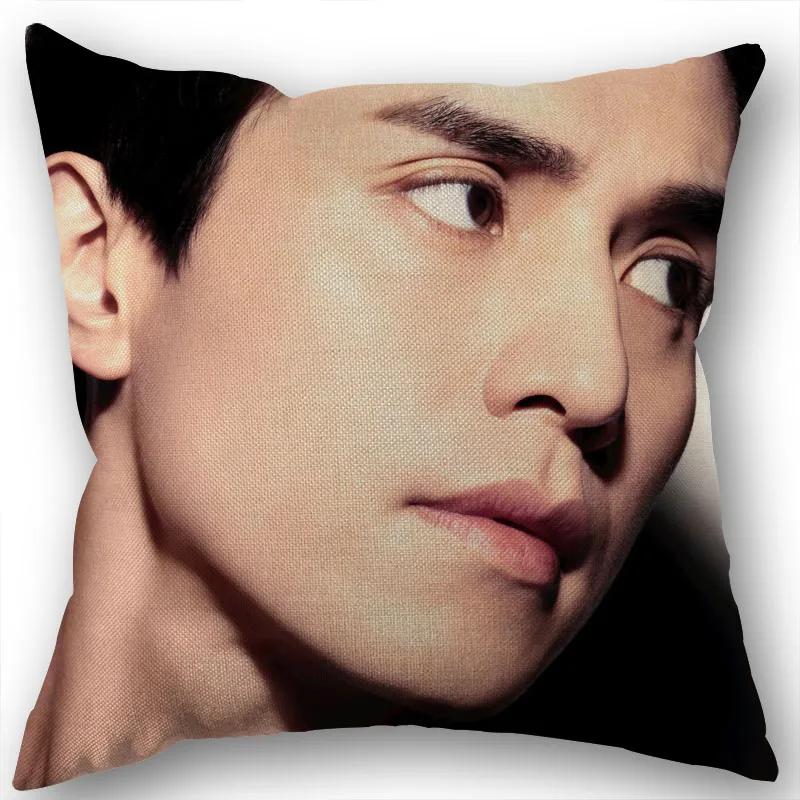 Nice Lee Dong Wook KPOP Pillowcase Cotton Linen Fabric Square Zipper Pillowcase New 45X45cm Wedding Decorative Pillow Cover 1210