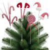 Christmas Stripe Pattern Design Fabric Art Handicrafts Xmas Tree Simulated Cane Candy Ornament Festival Decoration