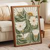 Elegant Floral Pearl Painting Kit with Frame Sparkling Bead Canvas Romantic Handmade Wall Decor Art Gift for Women Unique Home Craft Projects