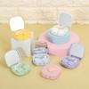 Contact Lens Box 8.6*8.6cm Storage Container Cute Companion Box Square Shape Portable Mirror For Contact Lens Storage Daily Use