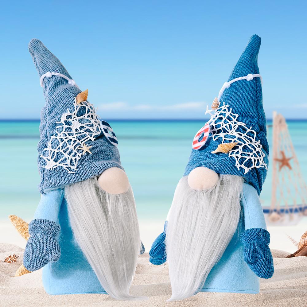Ocean Adorable Inspired Rudolf Figurine With Knitted Hat For Festive Decorations Home
