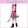 Enchanting Pink Pirate Costume For Girls Ideal For Halloween And Cosplay Events