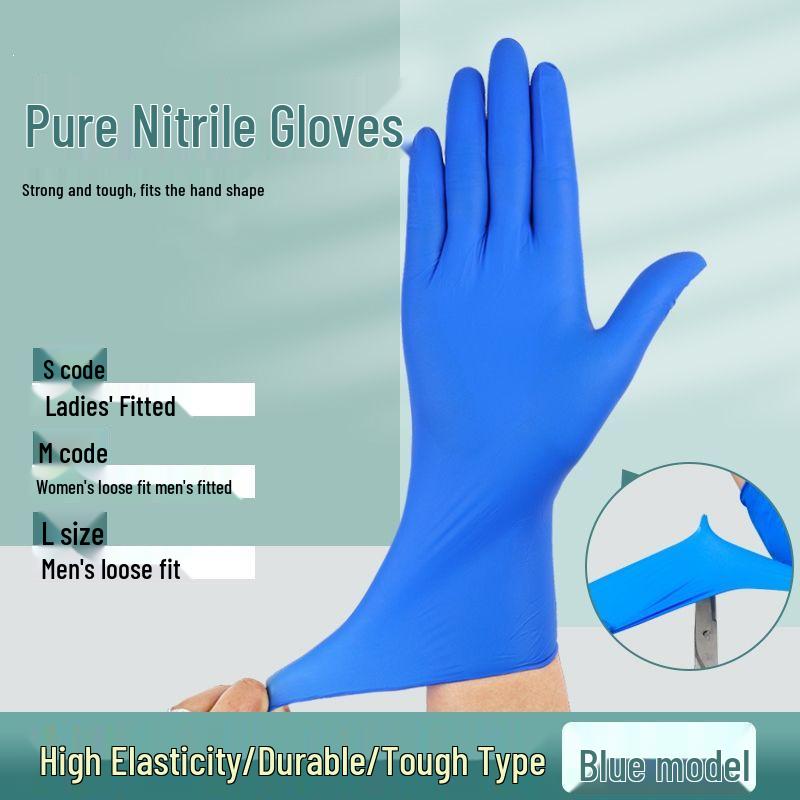 High Elasticity Waterproof Nitrile Gloves, Durable & Wear-Resistant, Disposable Latex-Free for Food Grade & Dishwashing Use