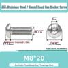 304 Stainless Steel Mushroom Head Hexagon Screw M2-M6